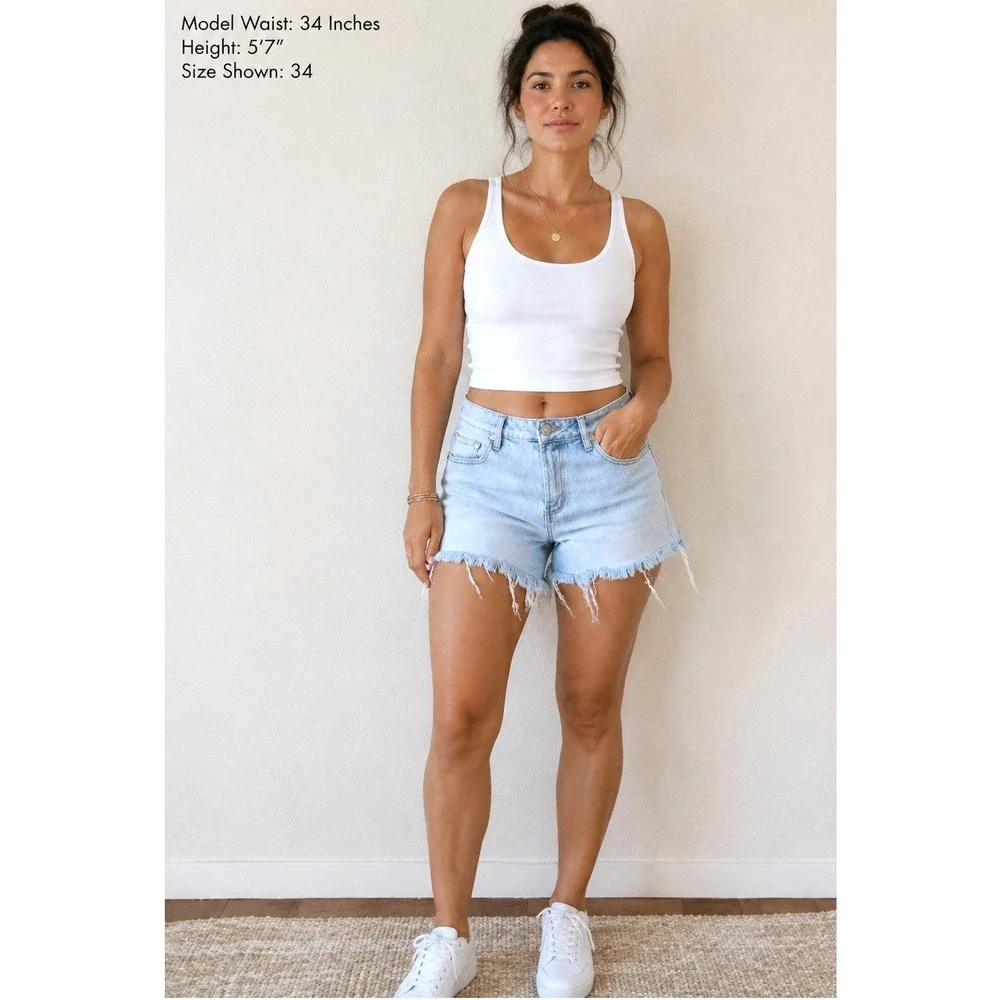 Denim Cutoff Shorts 34